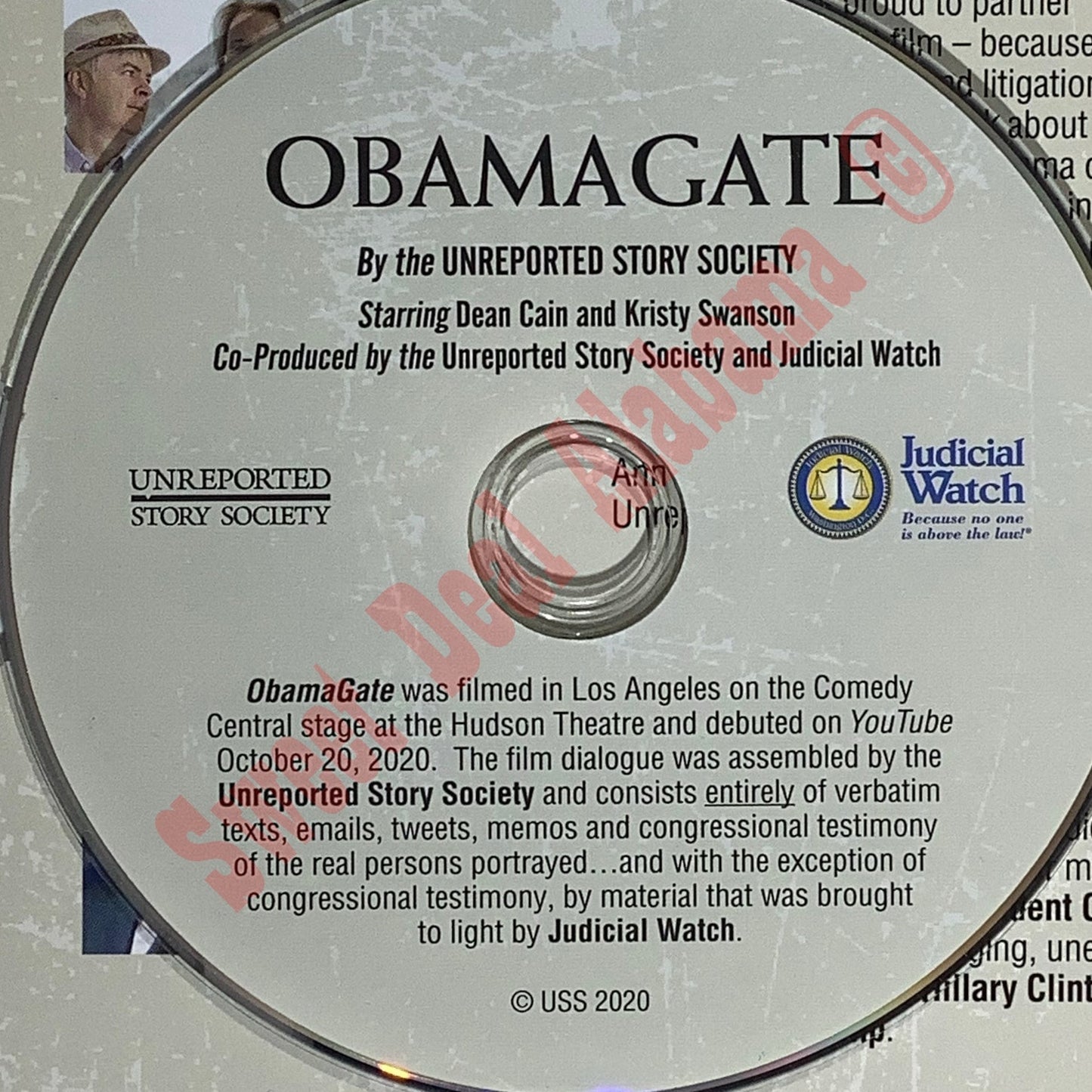 The Obamagate DVD (2020), By Unreported Story Society w/ Judicial Watch