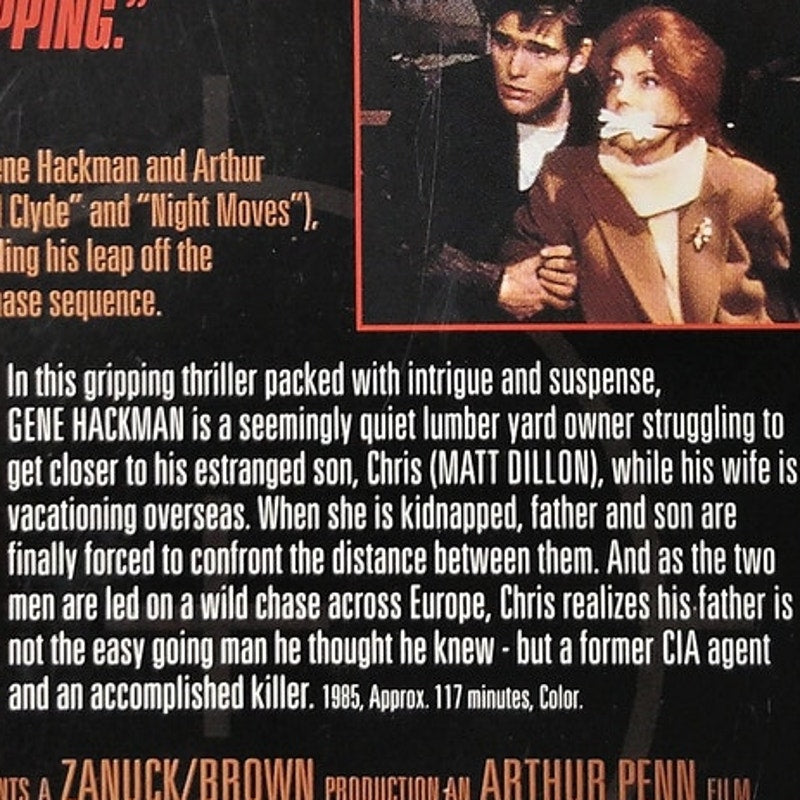 Target VHS 1996 Gene Hackman Matt Dillon Arthur Penn Spy Thriller Vintage