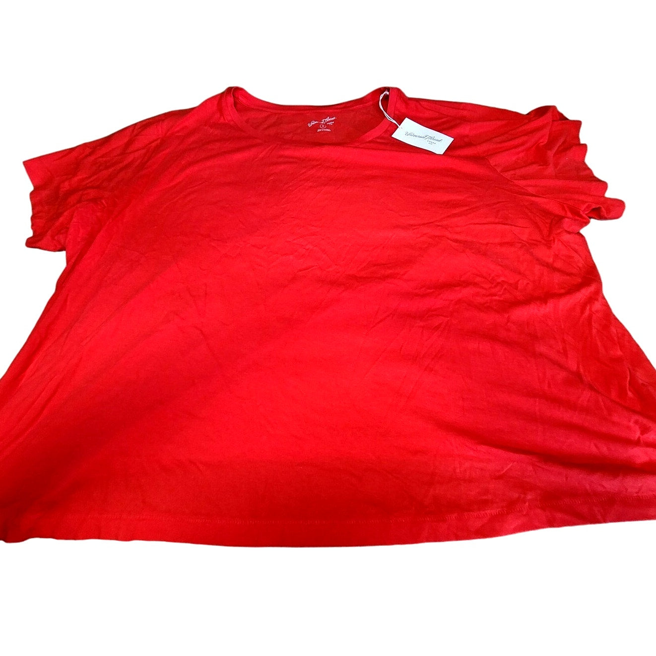 Women's Shrunken Short Sleeve T-Shirt - Universal Thread Red 4X