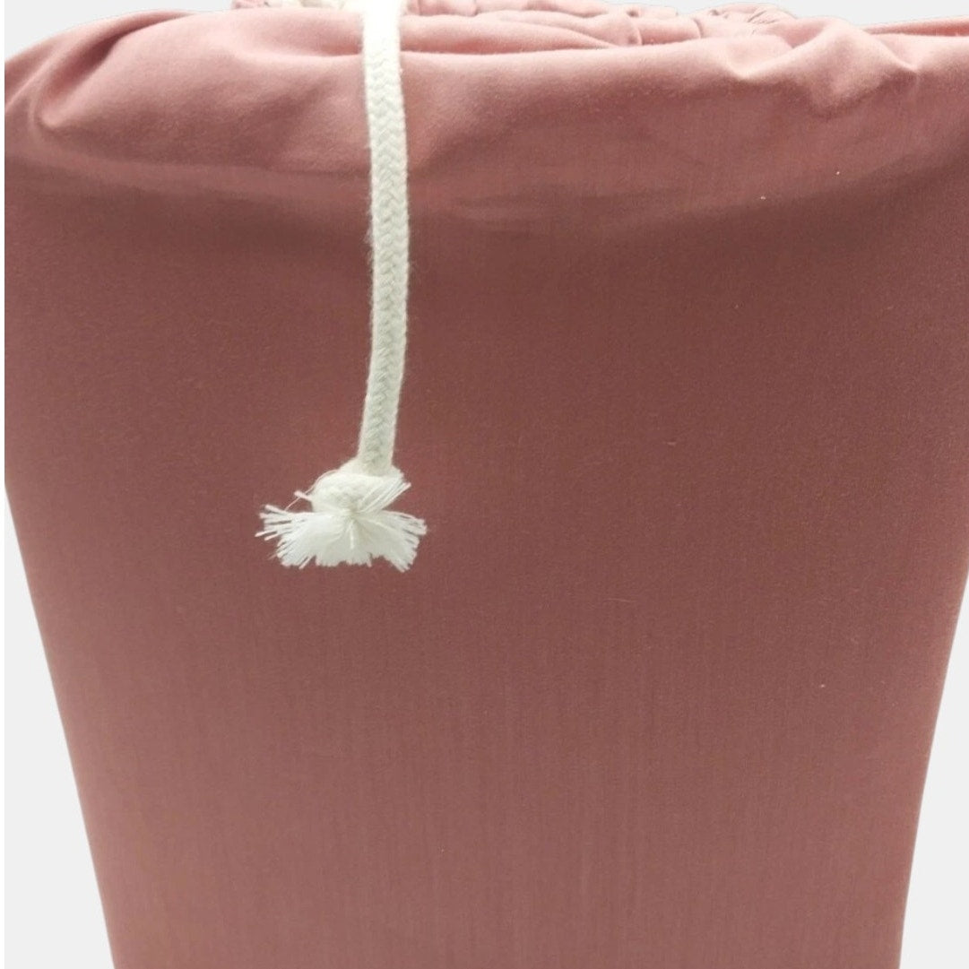 Casaluna 100% Washed Hemp Solid Sheet Set – Rose – Full