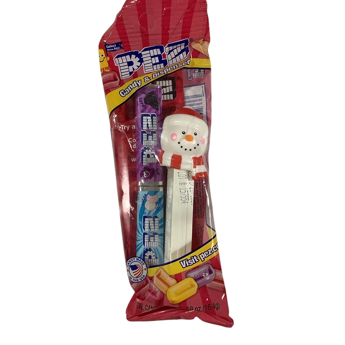 Snowman with Scarf (Current) Pez Candy Dispenser, Sealed NIP Product
