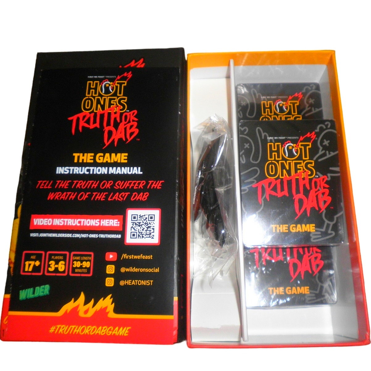 Hot Ones Truth or Dab the Game - Hot Sauce NOT Included (Ages 17+)