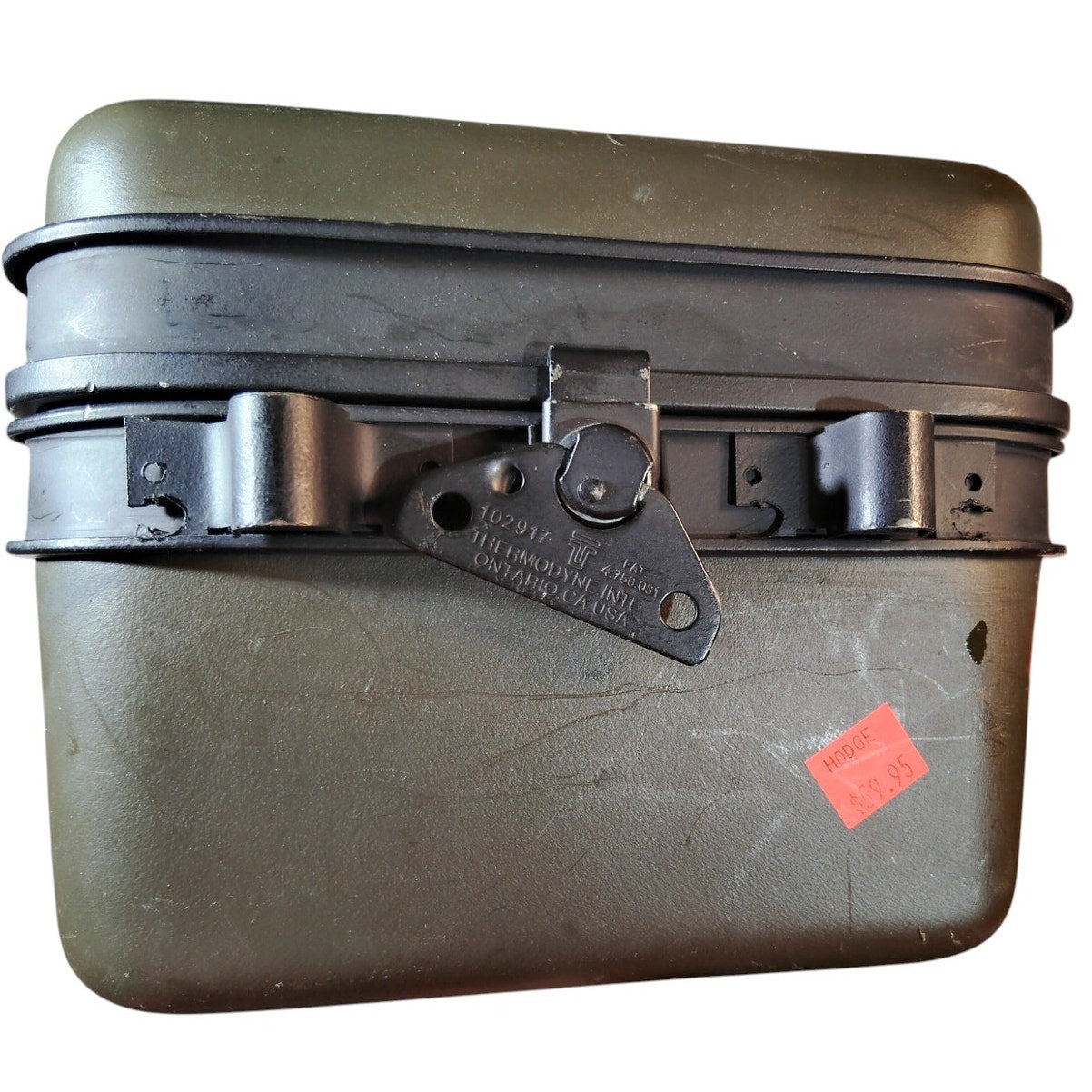 Thermodyne Hard Case – 9"x9"x7", Olive Drab Green, Strap & Lock, No Foam