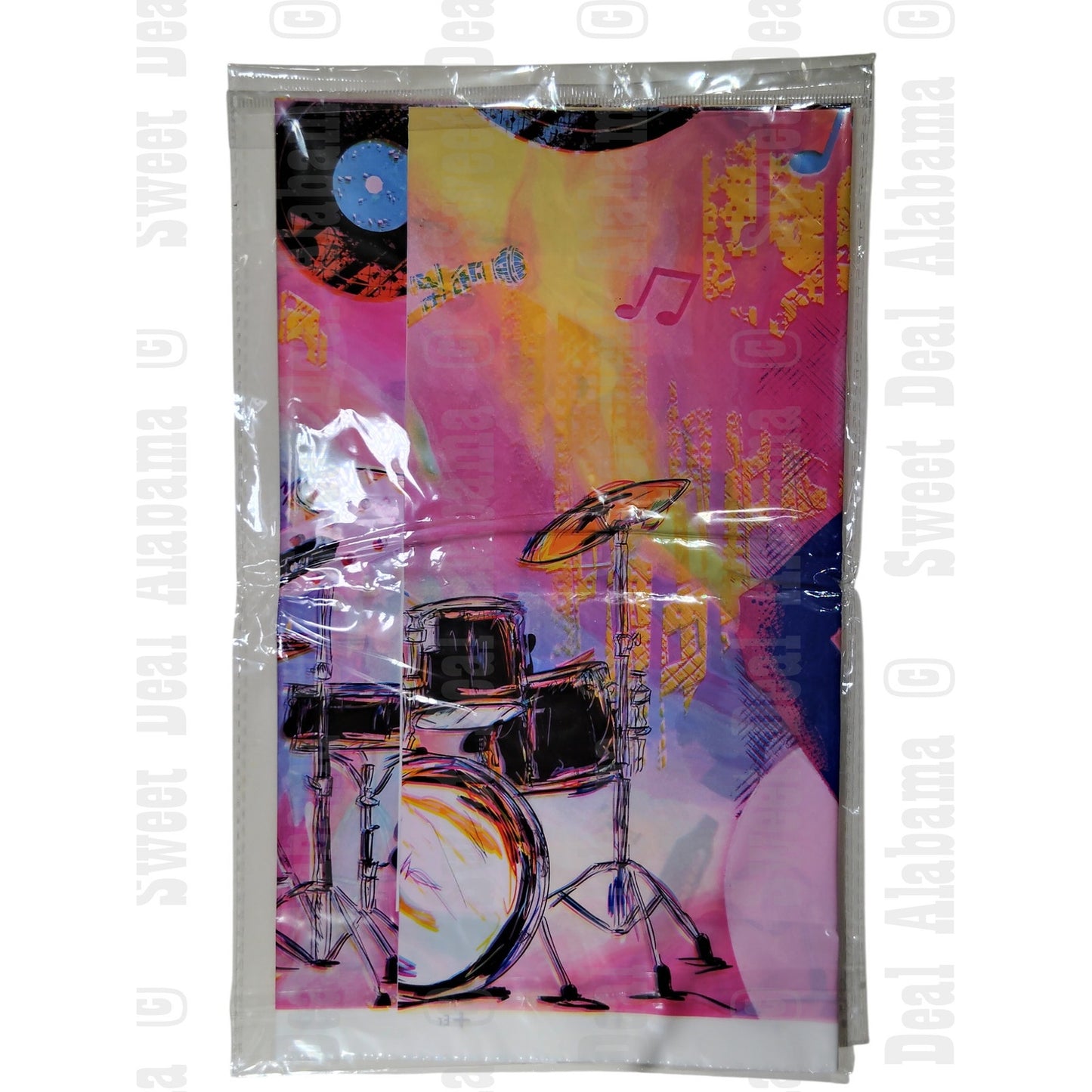 Music Girls Birthday Taylor Tablecloths 2-Pack – 108x54 Plastic Party Covers