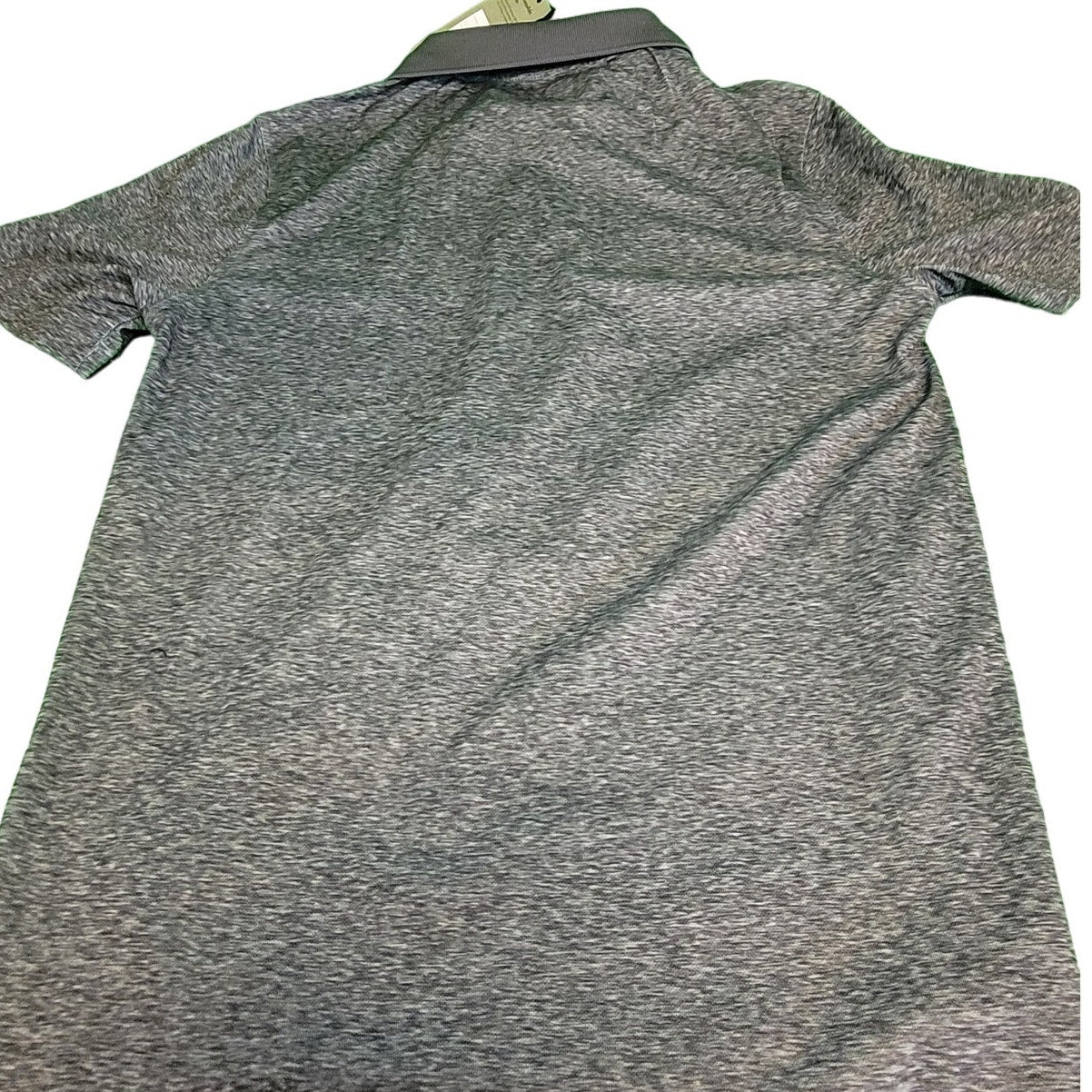 Men's Regular Fit Short Sleeve Performance Polo Shirt - Heathered Black S