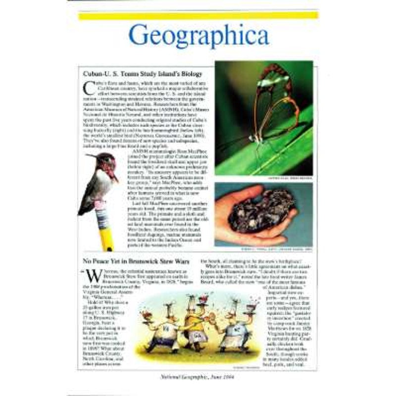 National Geographic June 1994 -Cotton-King of Fibers, White Whales, Central Pennsylvania, Russian Voyage, Gathering of the Tribes...