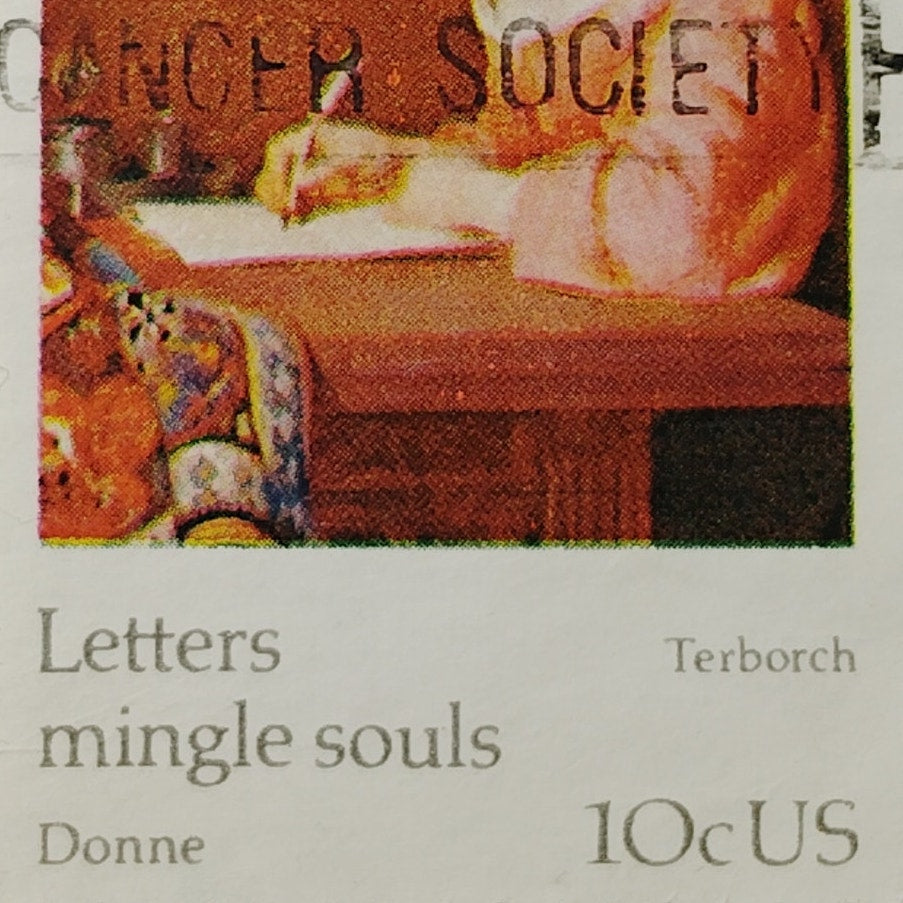 1974 US Postage Stamp Scott #1534 10c Gerard Terborch Lady Writing Used Canceled
