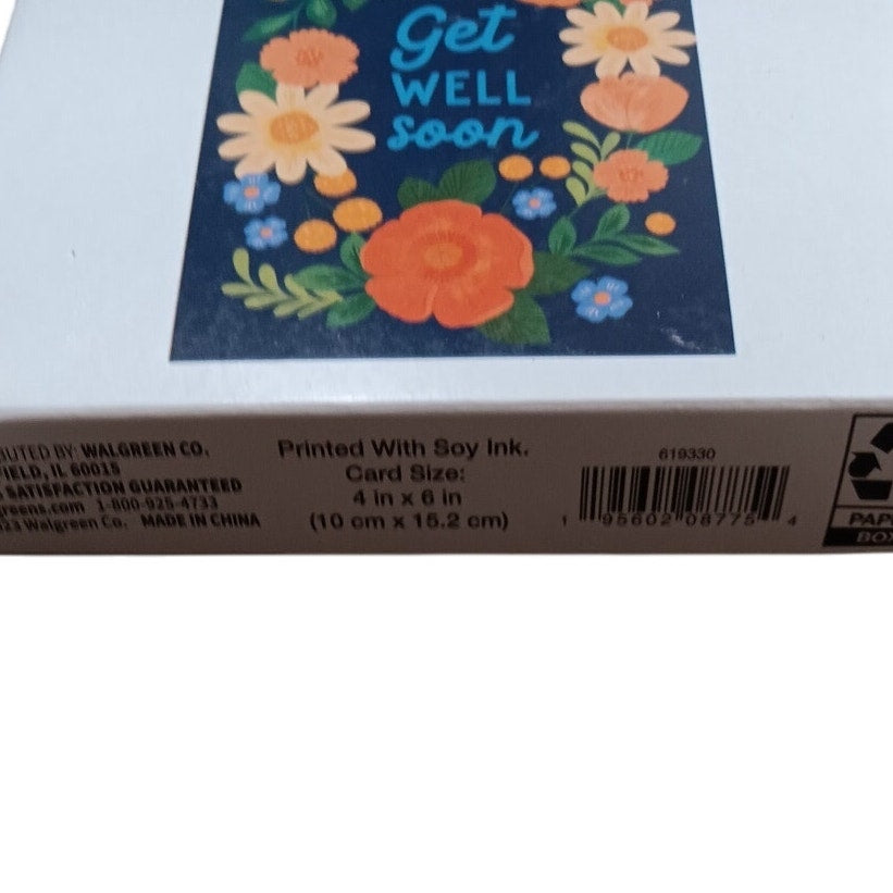 ME Get Well Cards - 10-Pack - 5 Styles x 2 Each - 4"x6" - Soy Ink - PN 619330