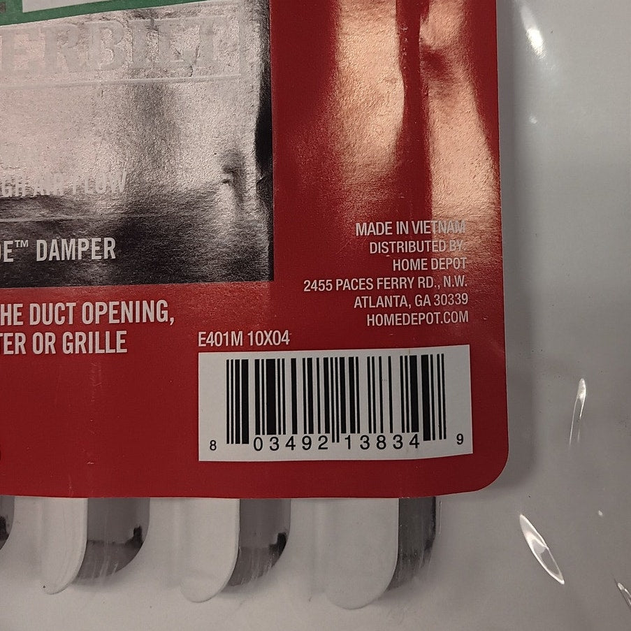 10 in. X 4 in. 1-Way Steel Fixed Curved Blade Wall/Ceiling Register in White