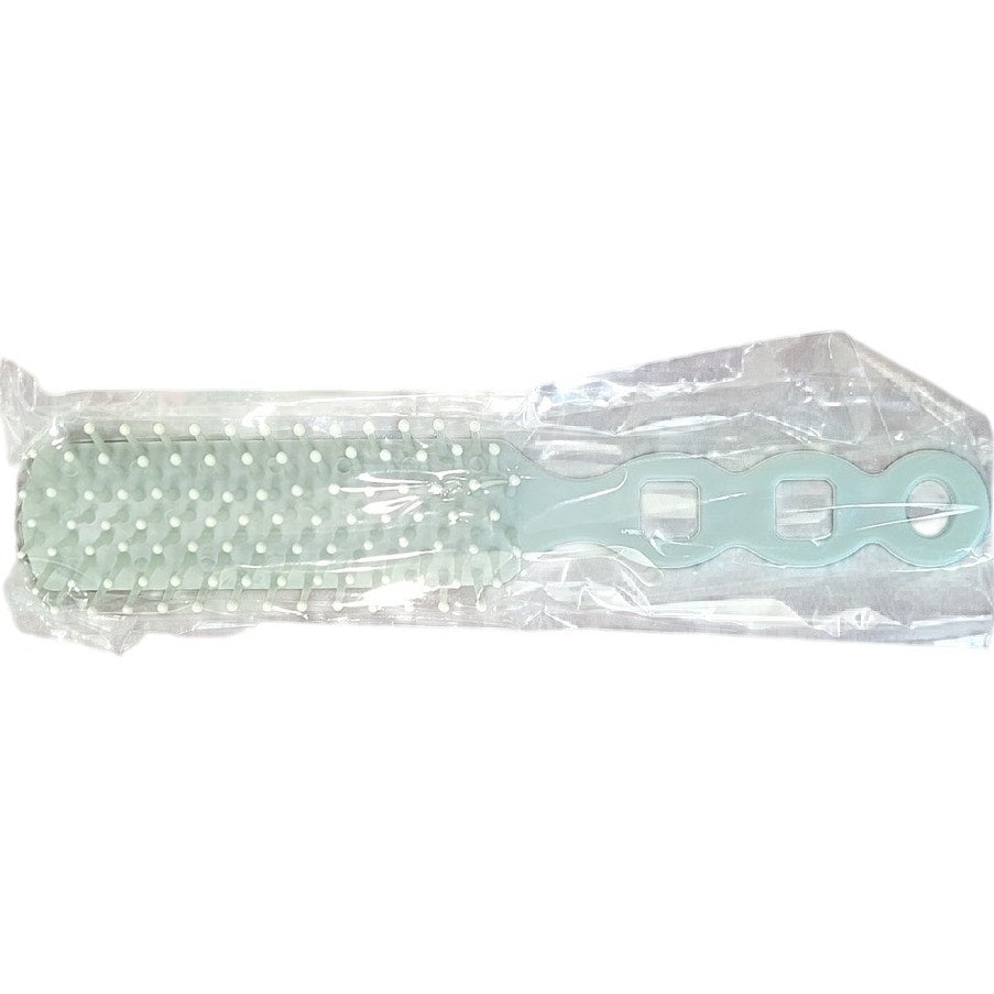 4-Pack Soft Nylon Bristles Hair Brushes – Vented Wavy Design, 4 Colors, 7.5"