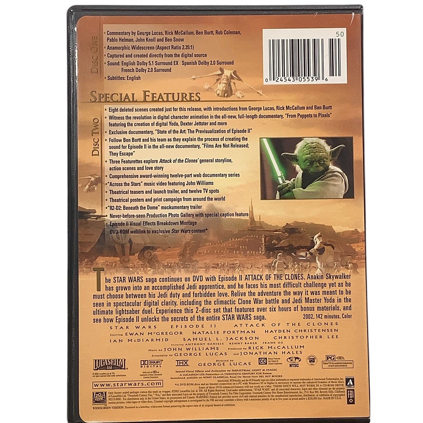 Star Wars: Episode II - Attack of the Clones (2002 Widescreen Edition) 142 Min.