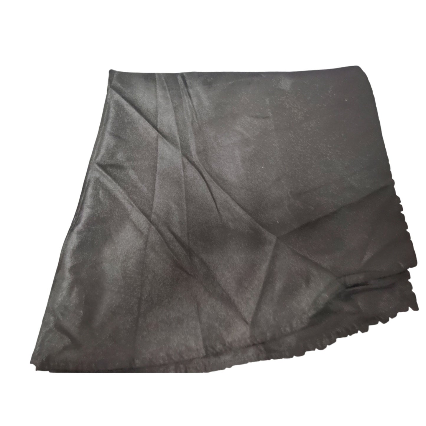 60 Inch Round Tablecloth – Black Polyester, Fits Max 50 Inch Diameter Table Top