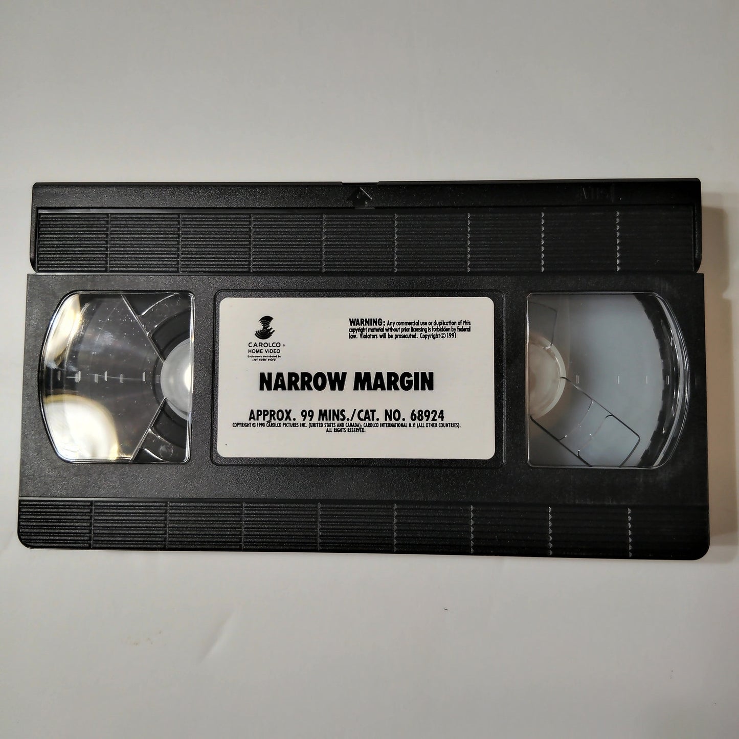 Narrow Margin VHS 1990 Gene Hackman Anne Archer Live Entertainment Thriller