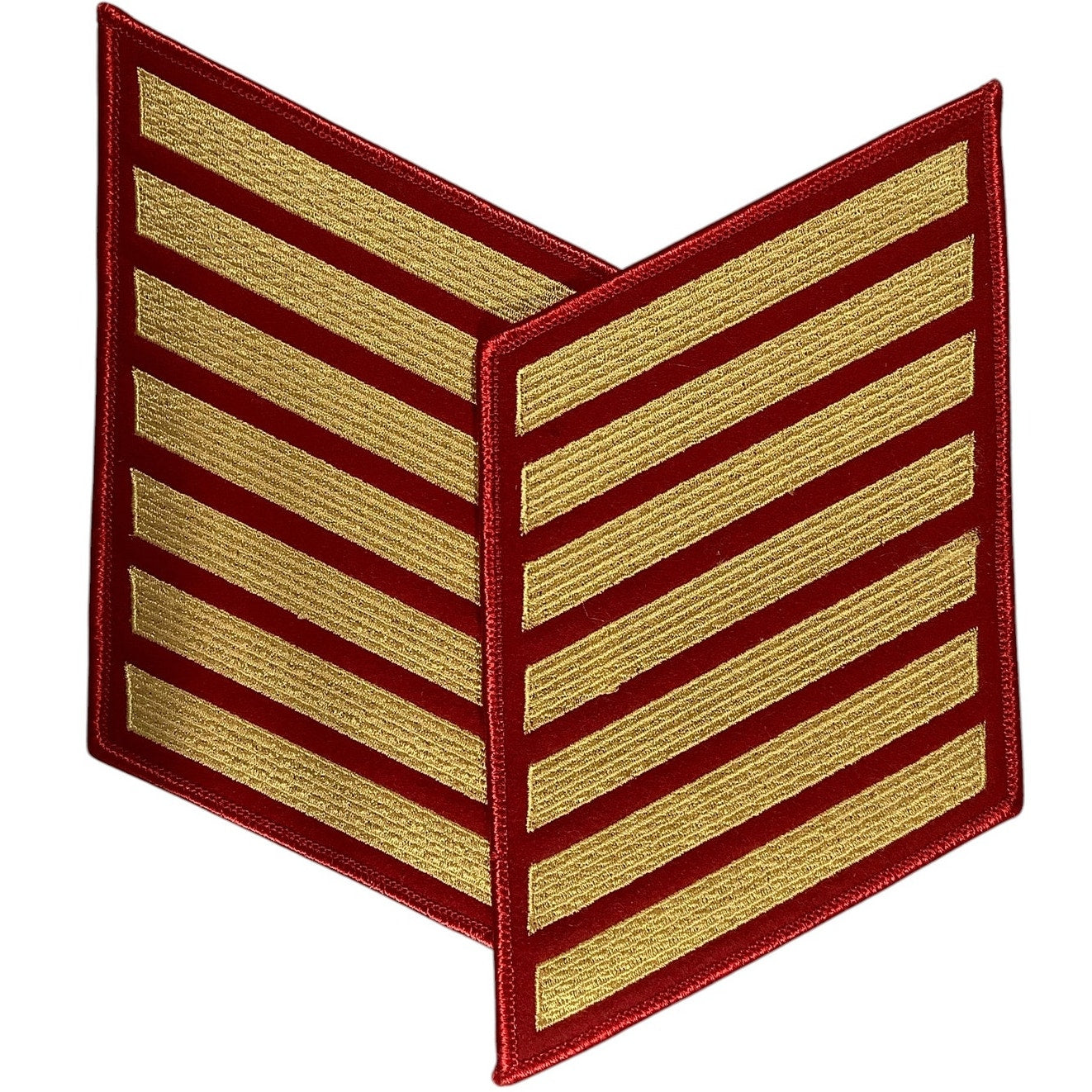 1 Set- 28 Year US Marine Corps Service 7 Stripes, Lrg Size, 4-1/8"W x 6-1/8"H