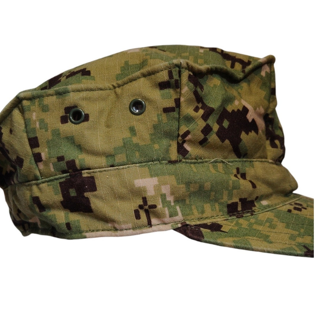 U.S. Navy NWU Type III Woodland Cap Size 7-5/8 Ripstop 50/50 Sekri Industries