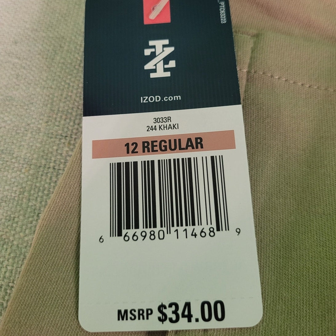 IZOD Girl's Full Length Leggings, 12, Beige, (Appearance as a Pair of Jeans) NWT