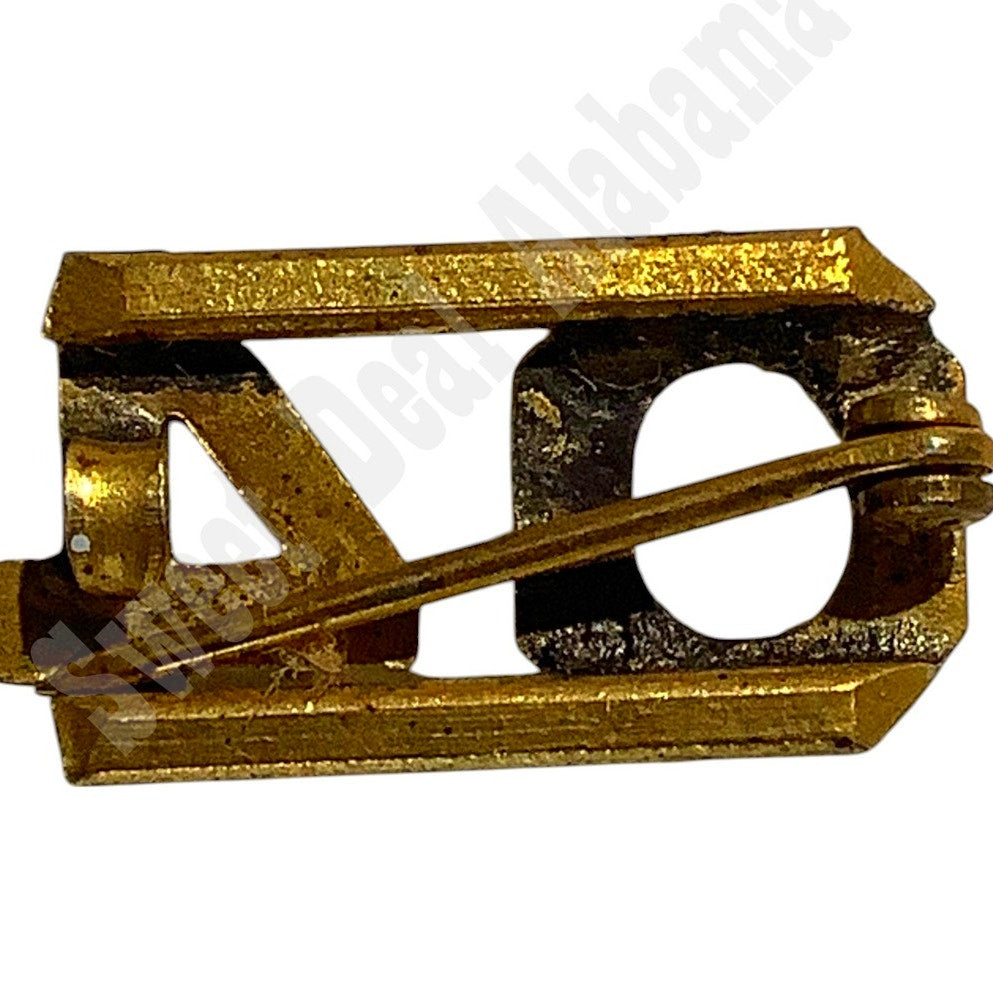 WWI Era Numeric "04", Brass Military C-Clasp Hat / Lapel / Collar Pins Set 3/8"H
