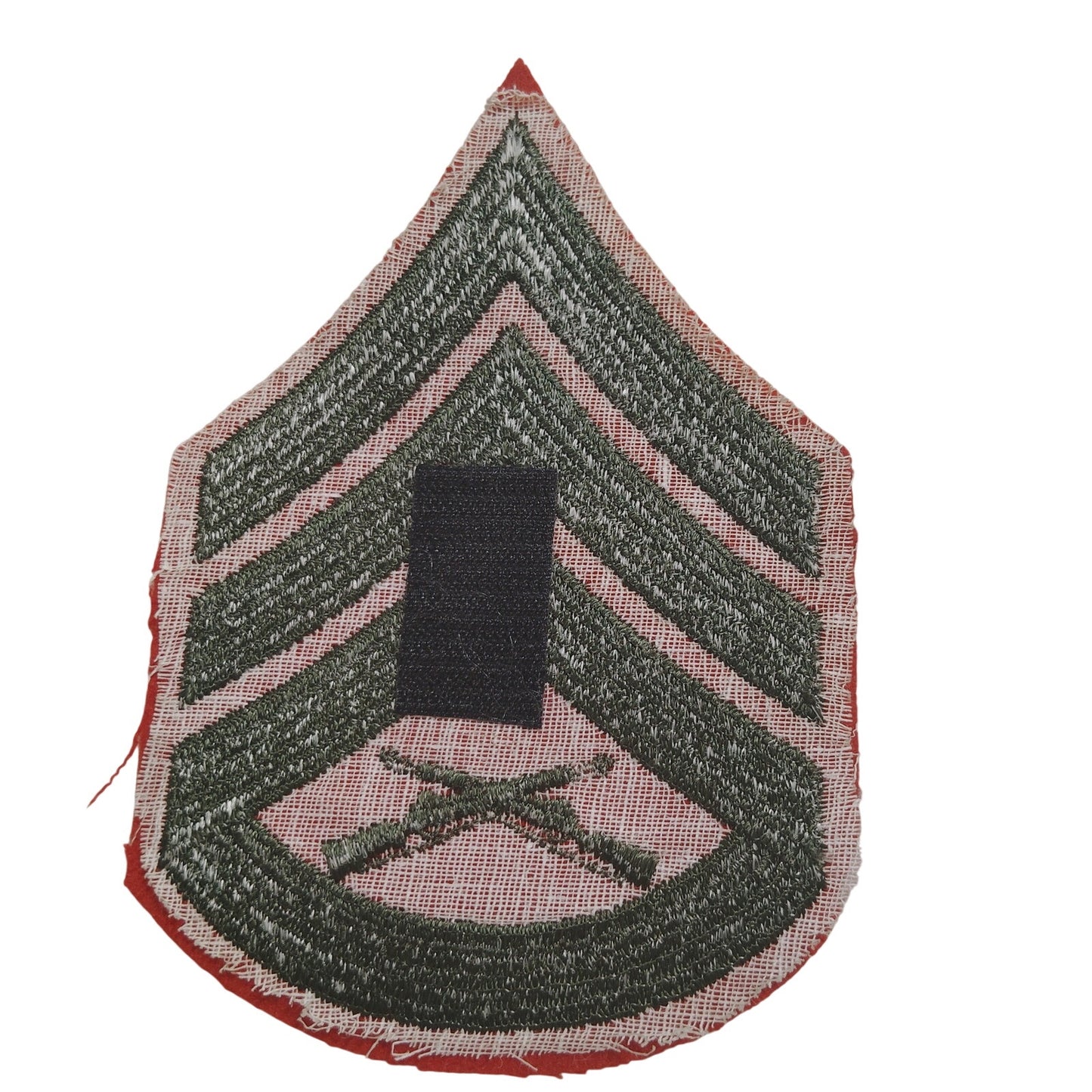 USMC Staff Sergeant Patch – Green on Red – 5.25" × 3.625" – NEW Novelty Patch