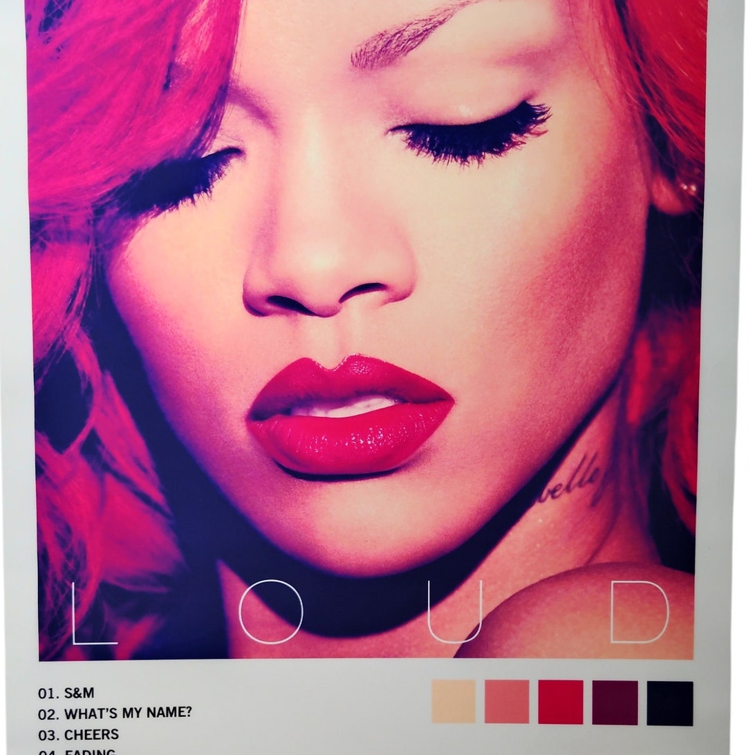 Rihanna Loud Album Cover Canvas Print Poster, Pop R&B Music Wall Art Print, 12x16" Unframed