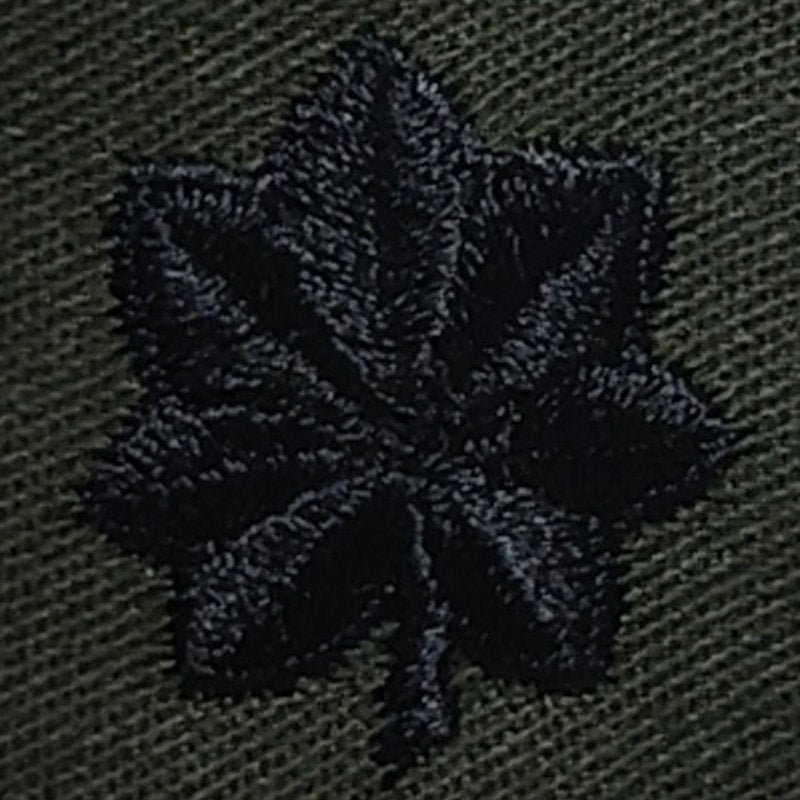 Pre-1989 USN Cap Device Subdued Embroidered Lieutenant Colonel ODG Sew-On