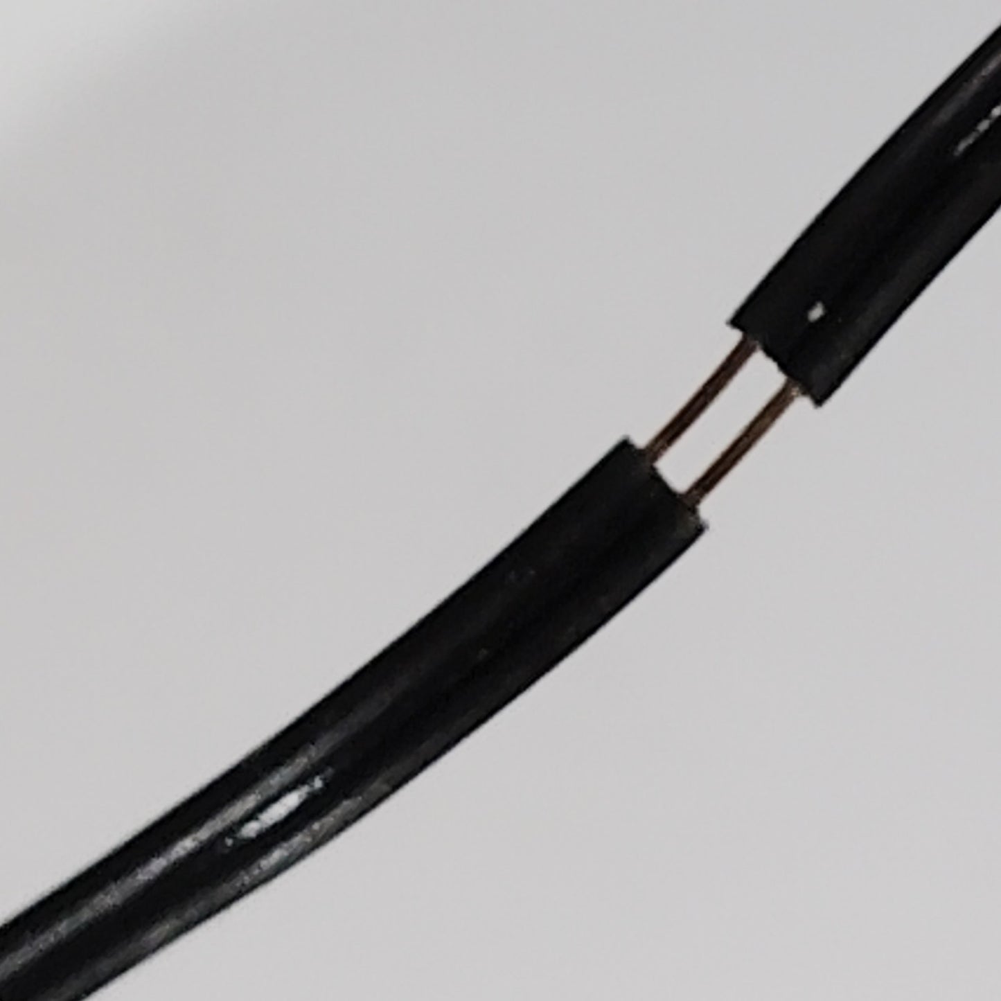 72" Surplus Coiled 2‑Wire Copper Cable Non‑Recoiling Sleeved & Stripped Ends