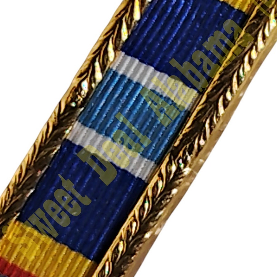 Air Force Expeditionary Service Ribbon, Small Leaf Gold Frame 1/2"H x 1-1/2"W