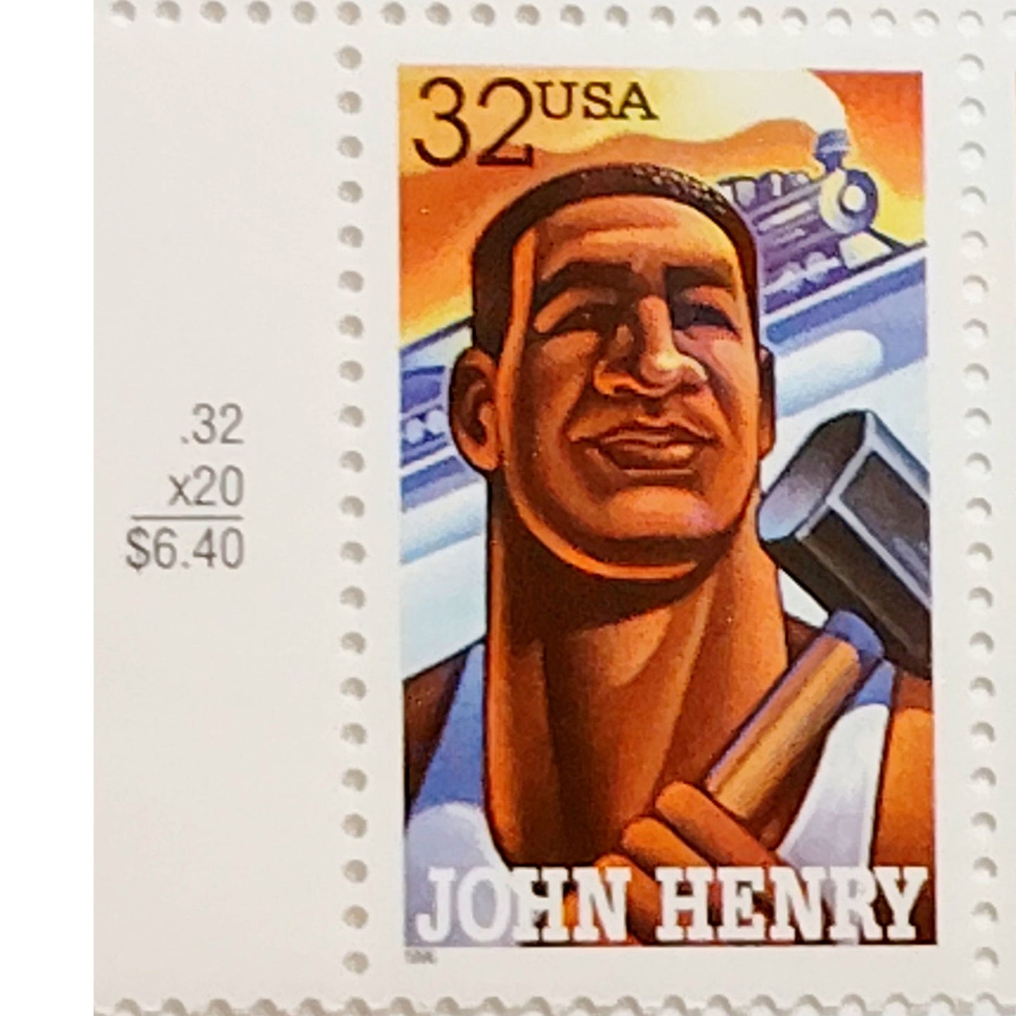 Block of 4 – 1996 USA 32¢ American Folk Heroes MNH Scott 3086a Set