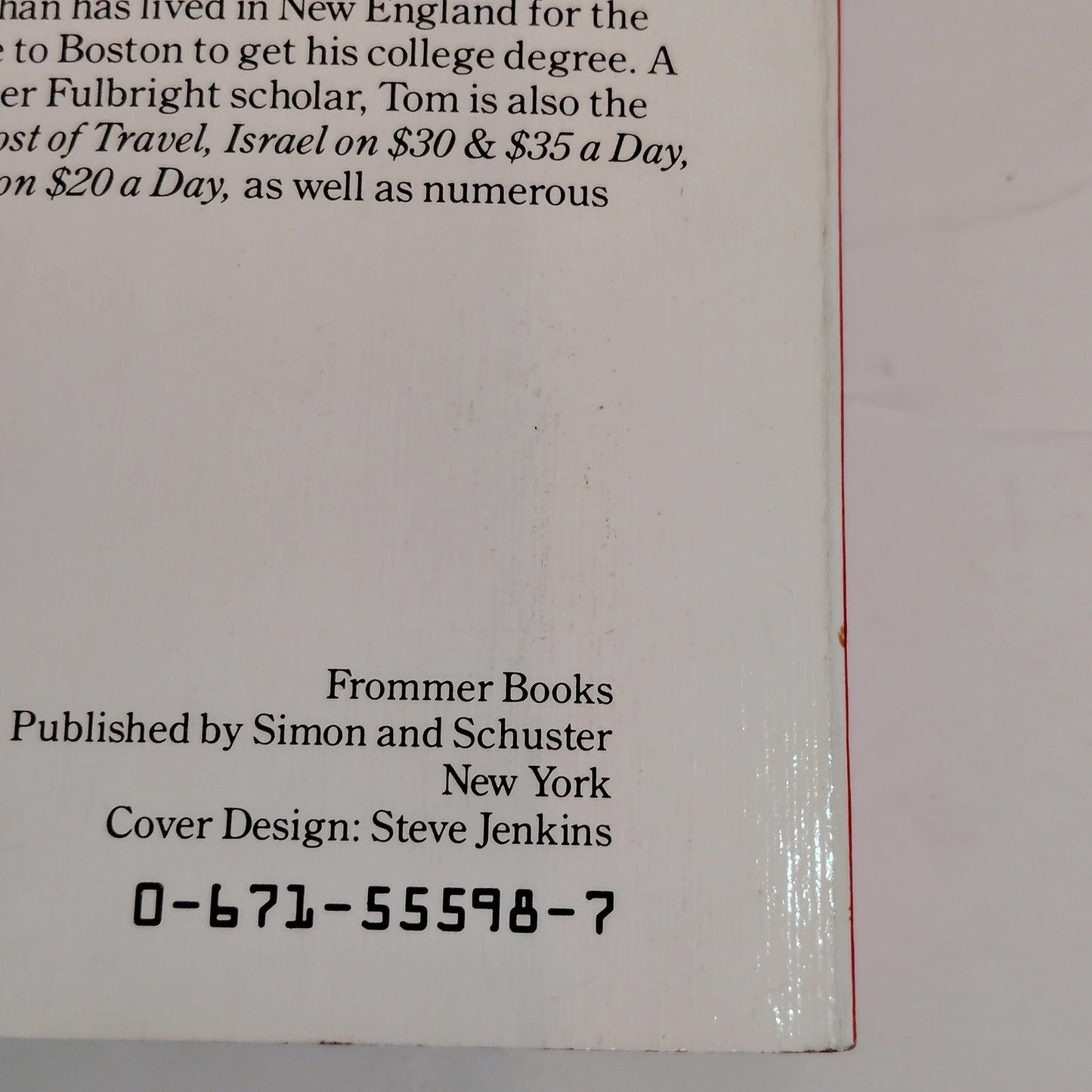 Dollarwise Guide to New England 1986 Paperback Excellent Cond Travel Budget Tips
