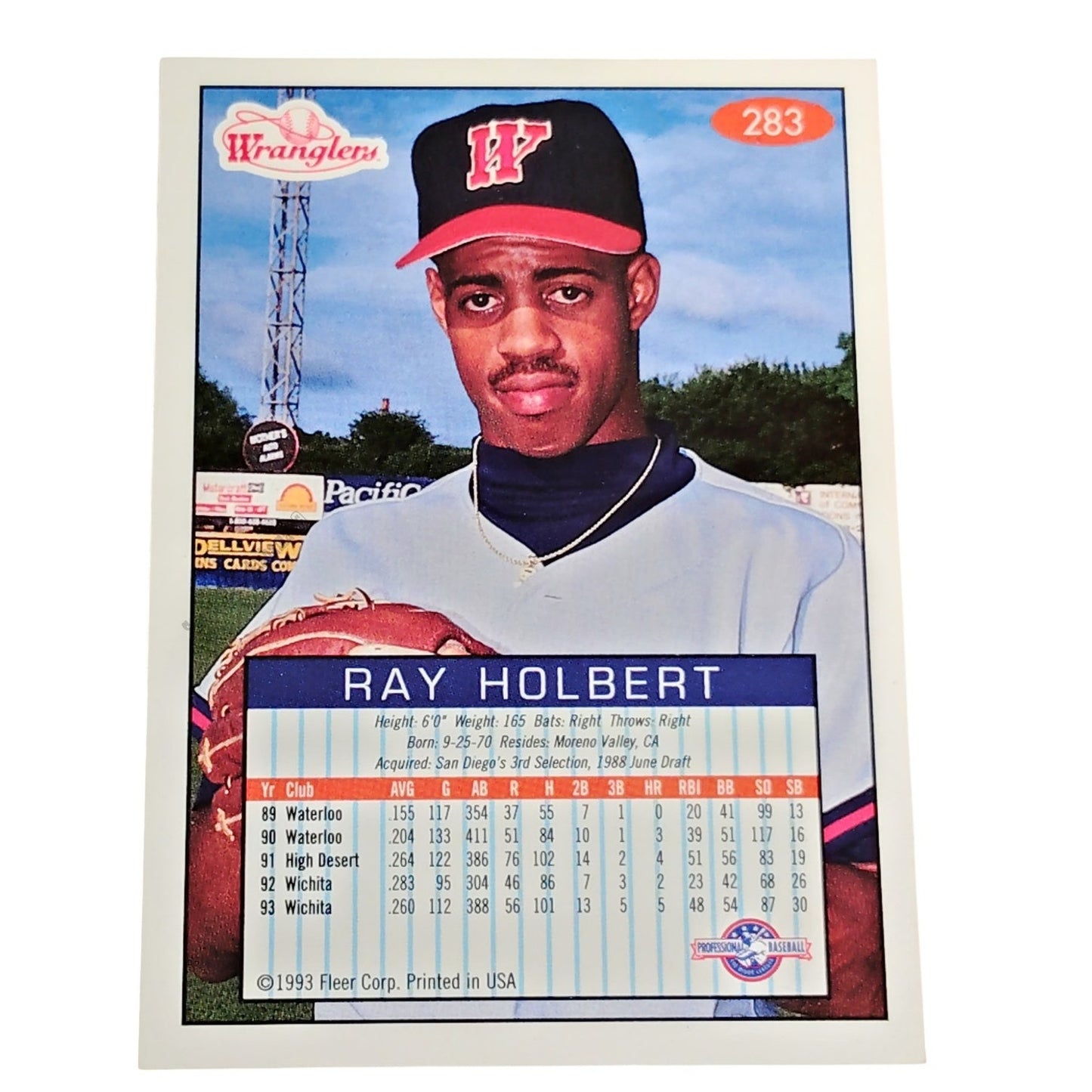Ray Holbert, Wichita Wrangerls, #283, 93-94 Fleer Excel Minor Leagues