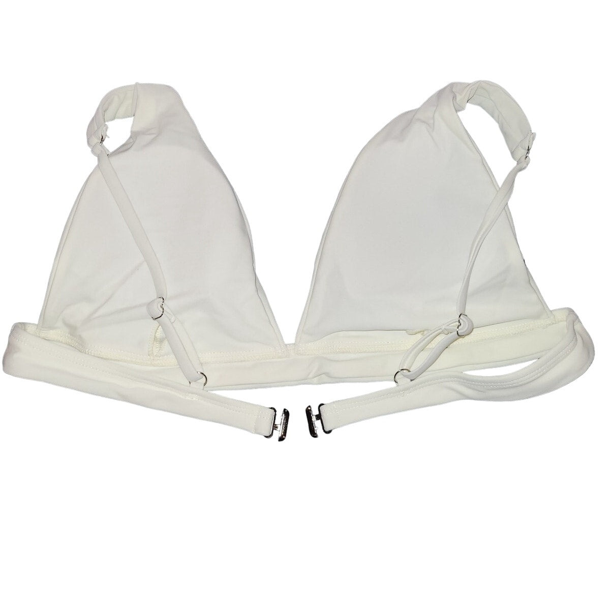 Hatant Bikini Set, Push Up Triangle Top, High Waisted Bottoms, Beige, L (8-10)