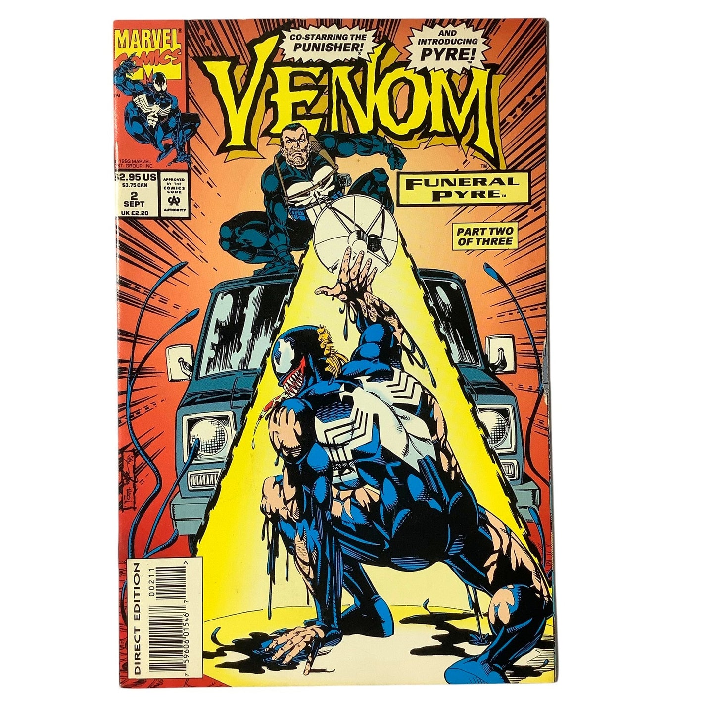 Marvel's Venom: Funeral Pyre #2, Sept 1993, NM 9.4