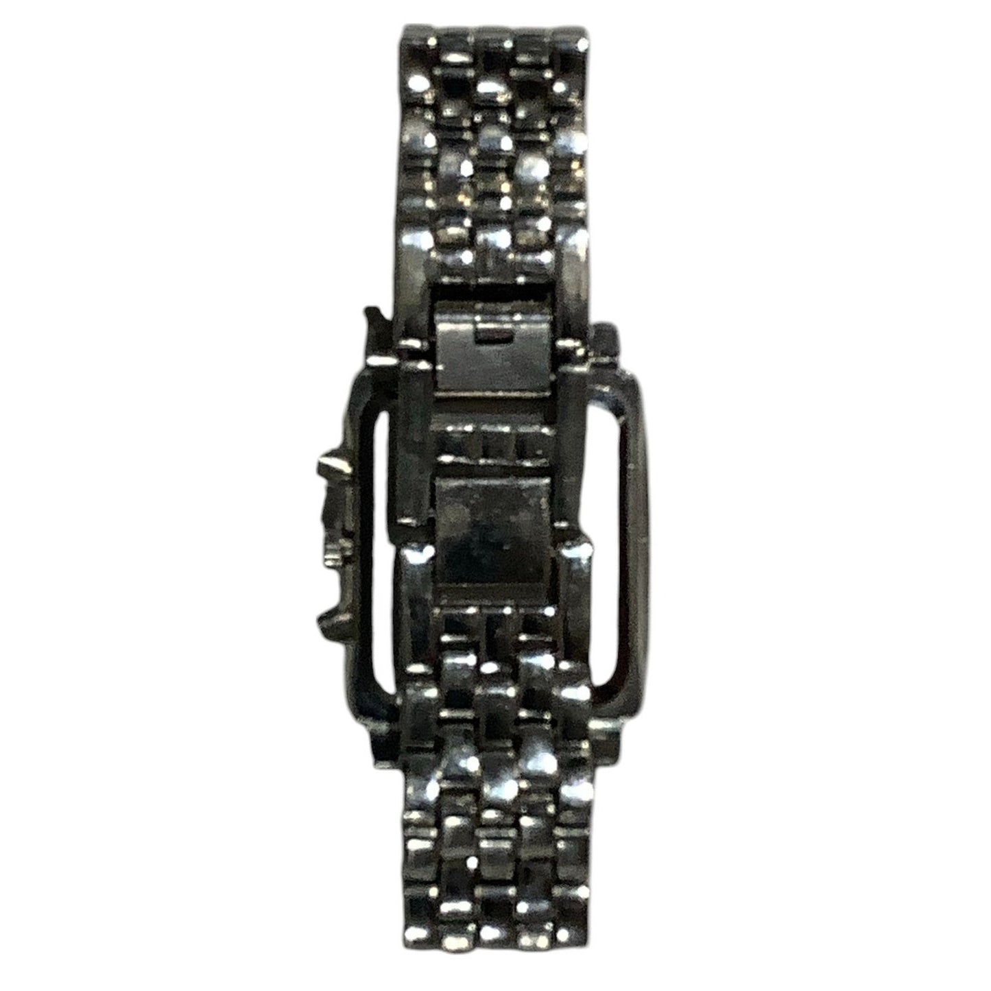 Ladies Wristwatch, Silver Metal Band, Faux Diamond Accents, Non-Operable
