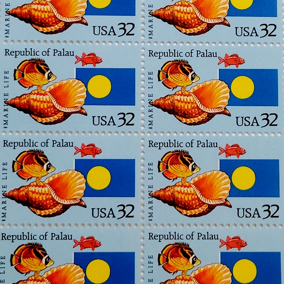 Block of 10 – 1995 USA 32¢ Republic of Palau MNH Scott 2999 Joint Issue