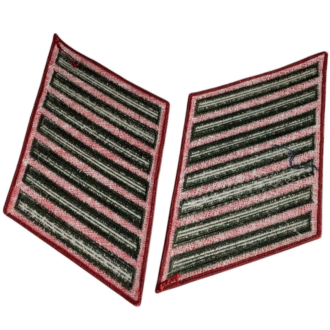 1 Set- US Marine Corps, Green/Red, 7 Hash / Stripes, 28 Years of Service Patches