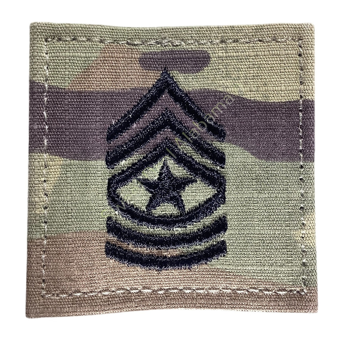 U.S. Army E9 Sergeant Major OCP Rank Insignia, Multi-Camo, 2x2, Hook-n-Loop Back