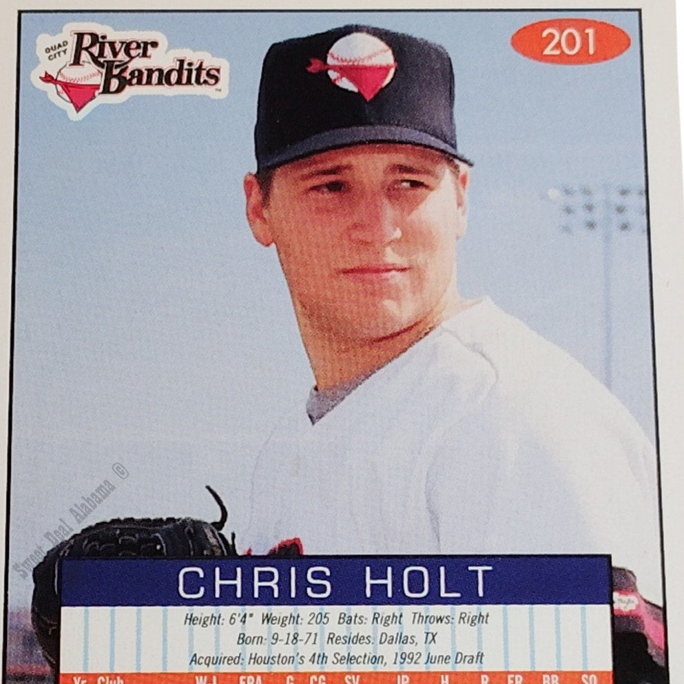 Chris Holt, Quad City River Bandits, No. 201, 93-94 Fleer Excel Minor Leagues