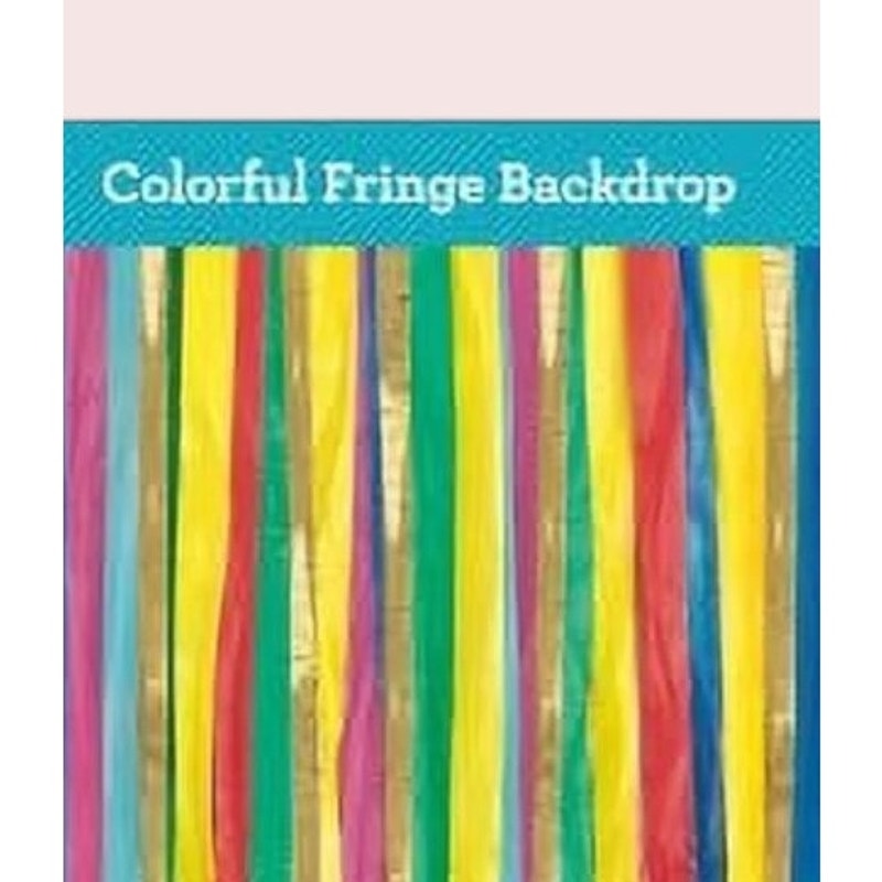 Way To Celebrate Colorful Fringe Backdrop – Rainbow, 39.4" x 97"