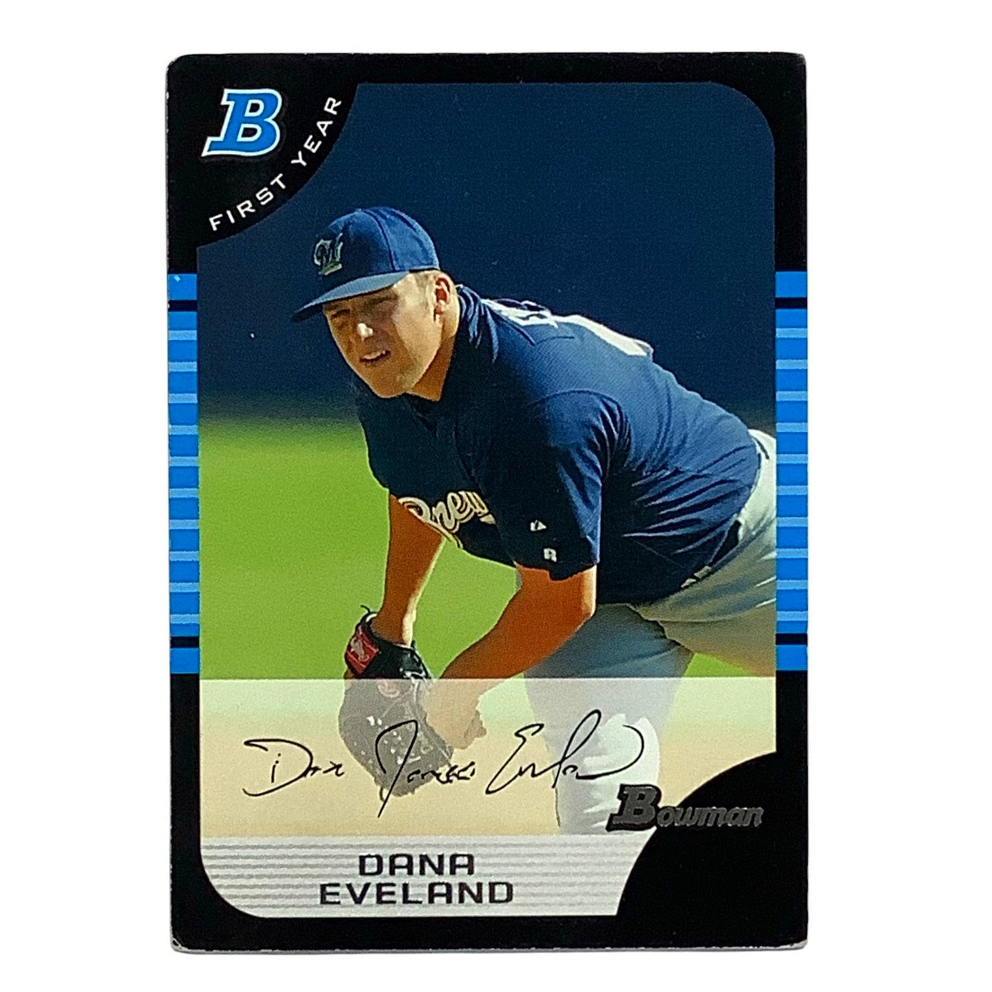 Dana Eveland, Milwaukee Brewers, MLB, Bowman 2005, Card 211, VG