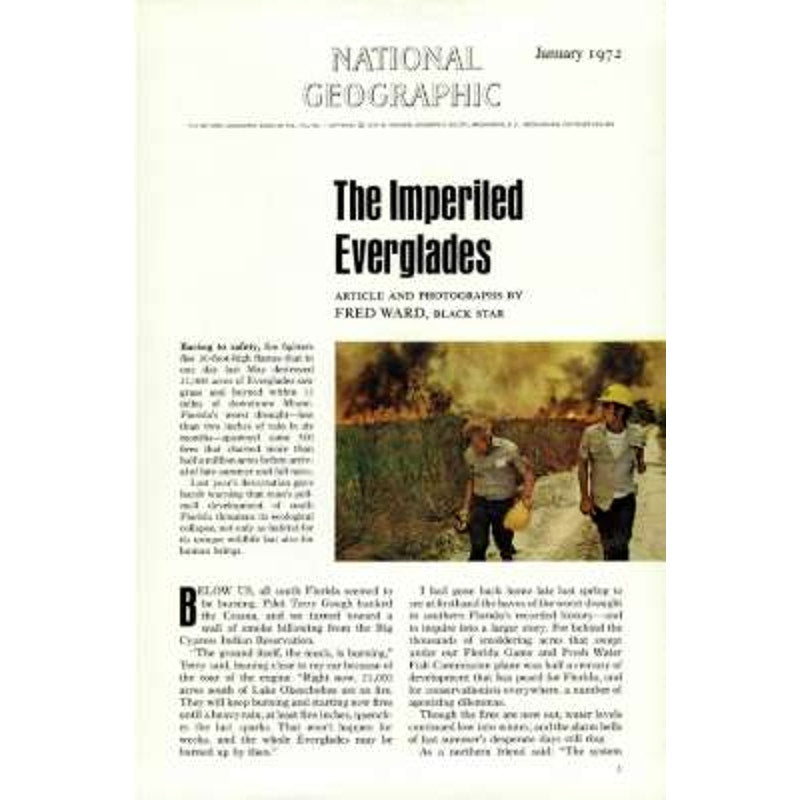 National Geographic Magazine January 1972, New Zealand, Belize, Everglades &More