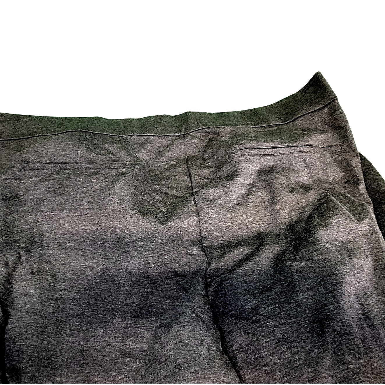 Ponte Knit Slim Pants, Size 6X (55.8-57.8" Waist & 65-67" Hips) NWT, Charcoal