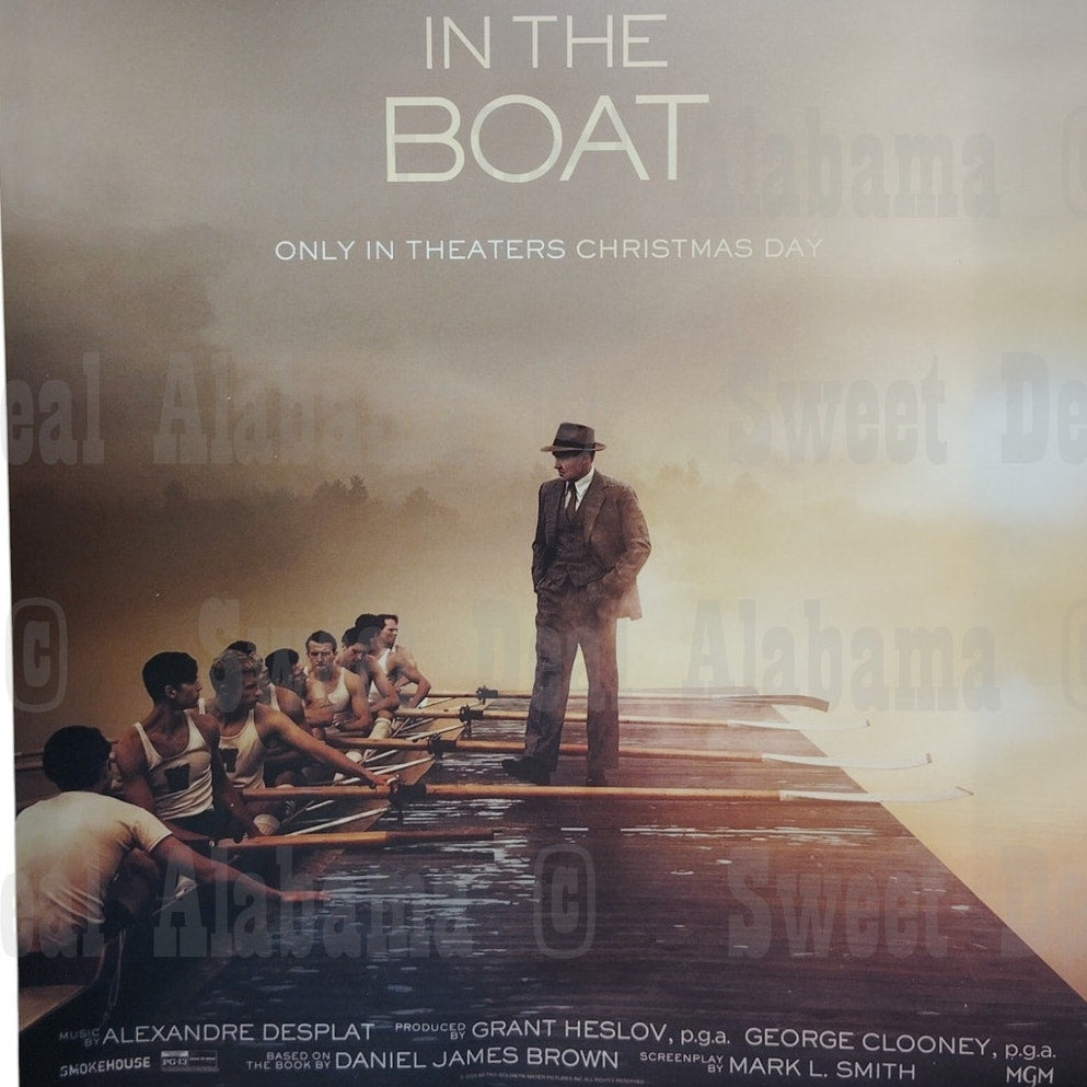 The Boys in the Boat – 16” x 24” Canvas Print of Movie Poster – Unframed