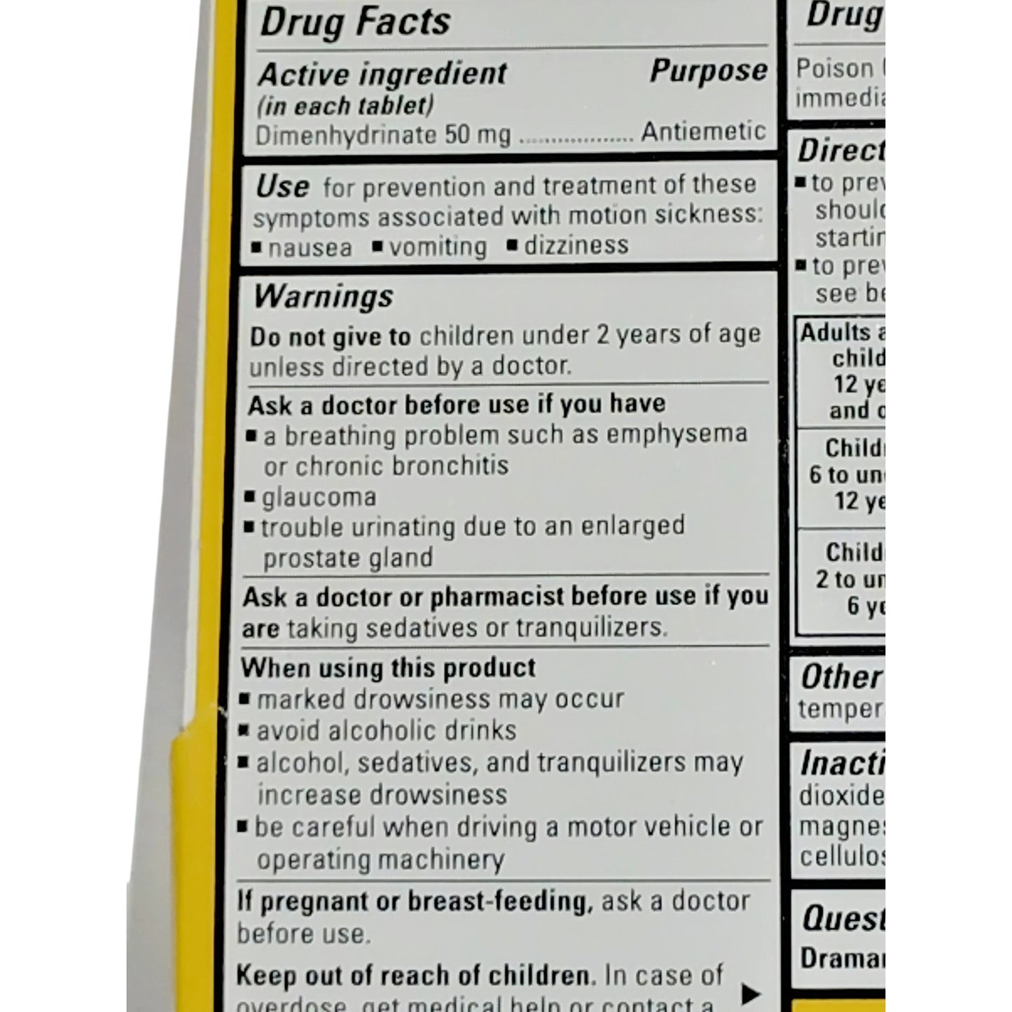 Dramamine Motion Sickness Relief – Original Formula 12 Tabs Vial – Exp. 11/2026