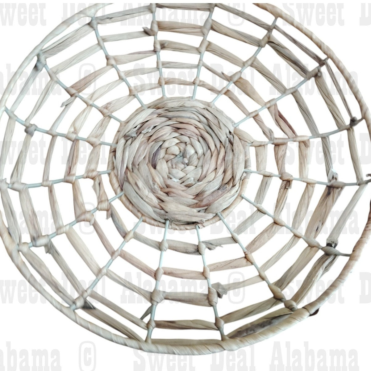 6-pack Hyacinth Woven Trays, 2 Each- 14"D, 12-1/4"D and 10-1/4"D, NIB
