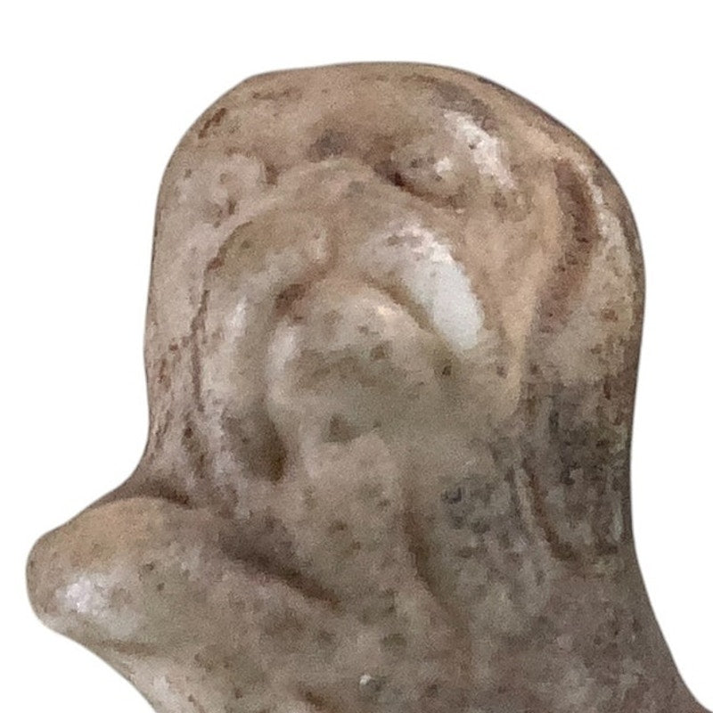 Antique Vintage Pottery, Mastiff Dog Figurine, Marked "Japan" 1-1/8"H x 1"W