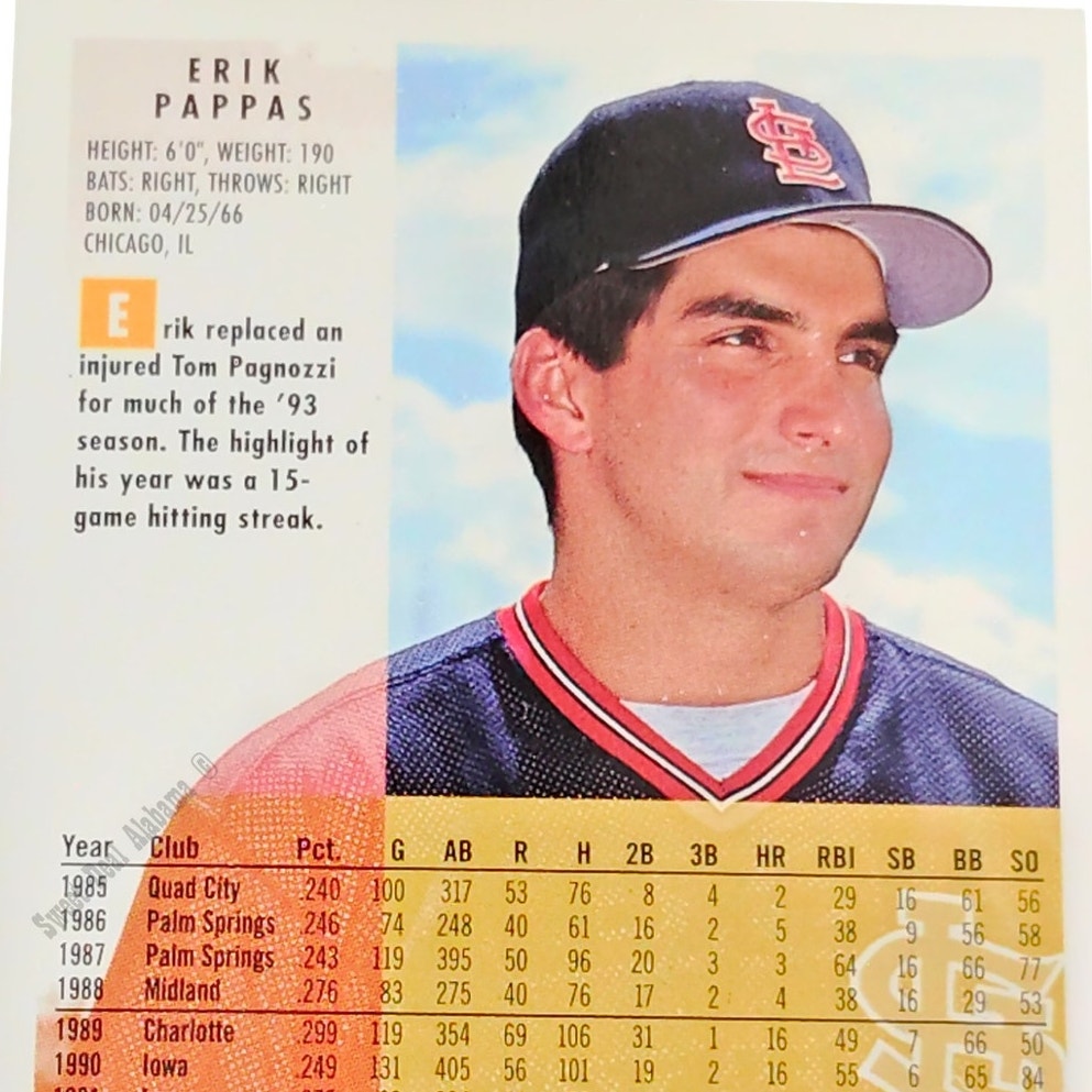 Erik Pappas, St. Louis Cardinals, #642, 1994 Fleer Baseball Collector's Card