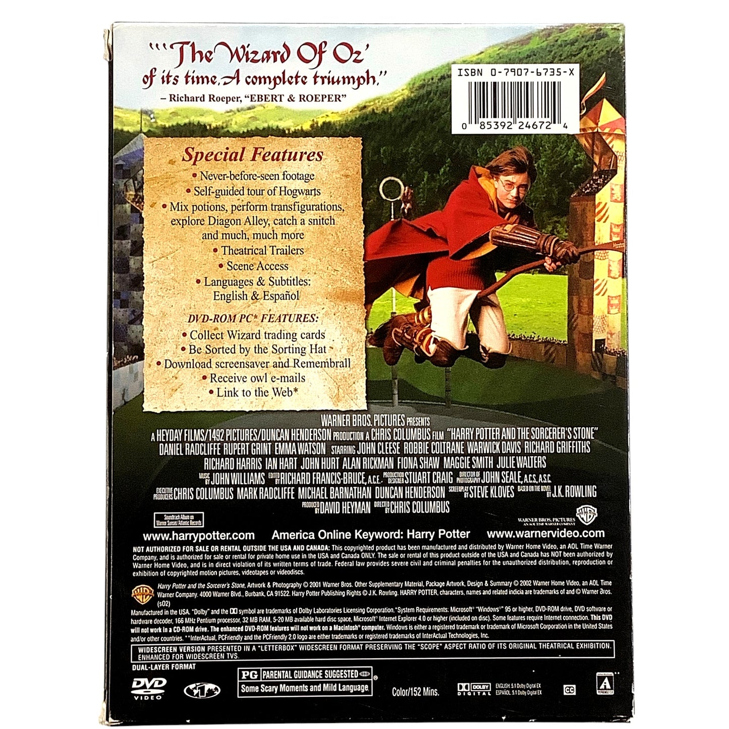Harry Potter and the Sorcerer's Stone (2002 Special Widescreen Edition) 152 Min