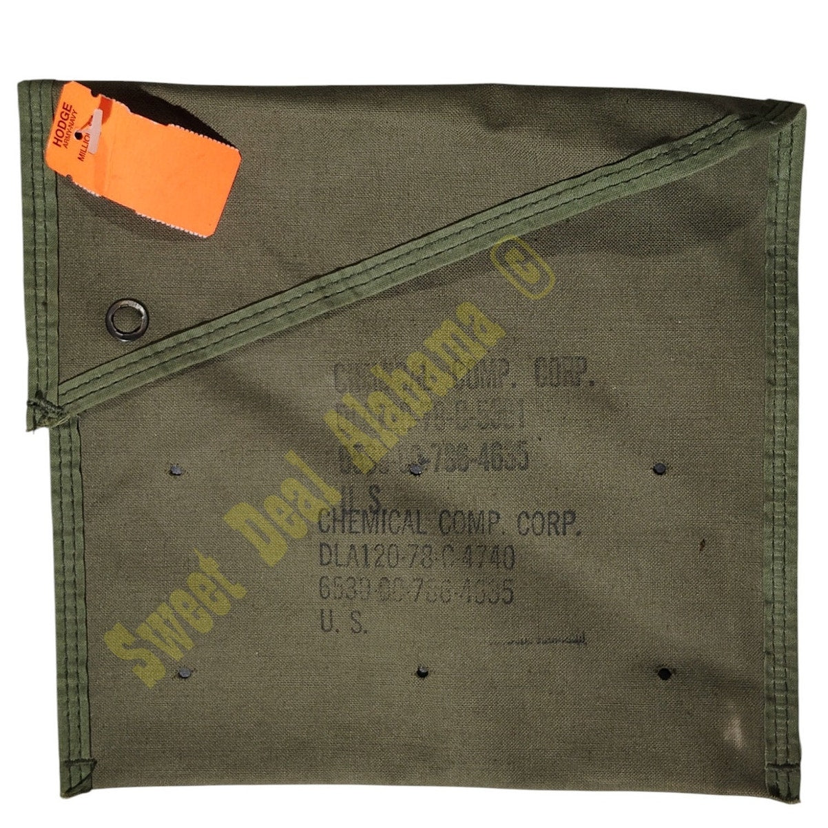 7-1/4" x 7-1/4" Chemical Heating Pad Pouch (Pouch Only) ODG, Vintage 1978