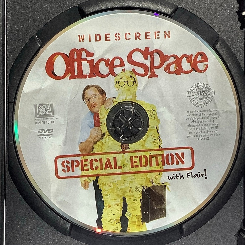 Office Space - Special Edition with Flair (Full Screen Edition, 2005, DVD) EUC