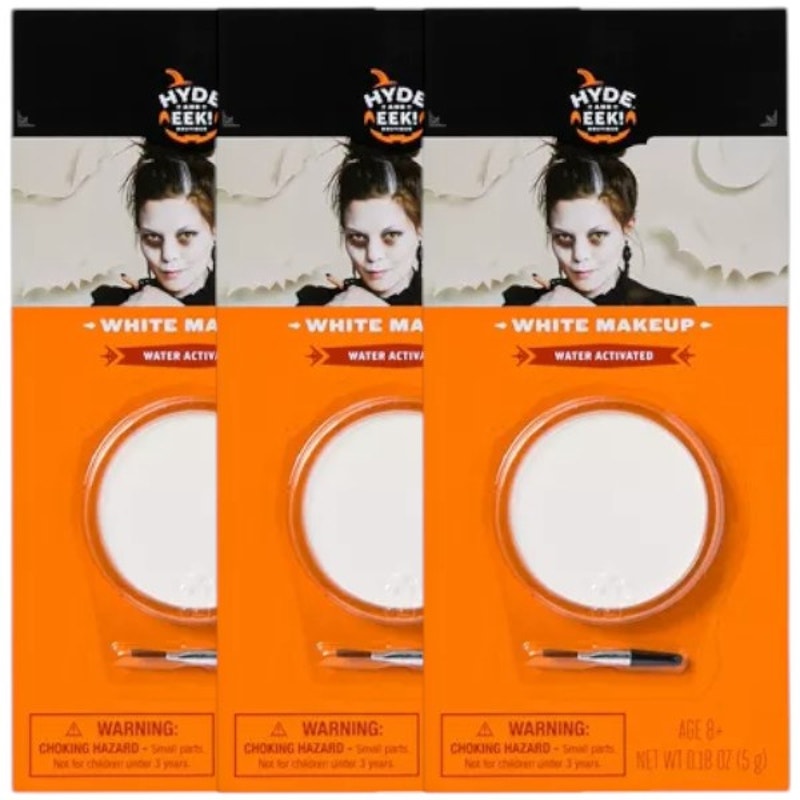 Lot of 3 – Hyde and EEK! Boutique Halloween White Makeup Water Activated Face Paint Pot