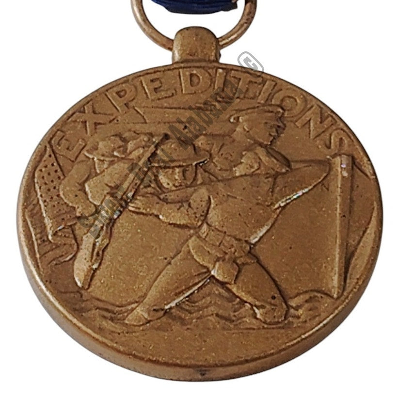 U.S. Navy Expeditions Service Medal w/ Pinback, 1-3/8"D x 3"H Overall